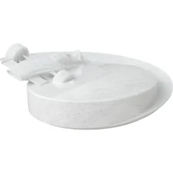 Pamono 312 B Sculptural Coffee Table in White Marble by Barberini & Gunnell> Tables