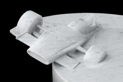 Pamono 312 B Sculptural Coffee Table in White Marble by Barberini & Gunnell><noscript><img width=