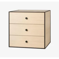Pamono 49 Black Ash Frame Box with 3 Drawers by Lassen><noscript><img width=