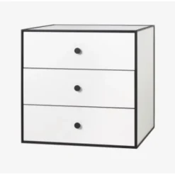 Pamono 49 Black Ash Frame Box with 3 Drawers by Lassen><noscript><img width=