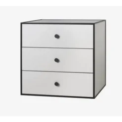 Pamono 49 Black Ash Frame Box with 3 Drawers by Lassen><noscript><img width=