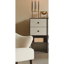 Pamono 49 Black Ash Frame Box with 3 Drawers by Lassen><noscript><img width=