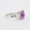 Pamono 5 Carat Pink Ceylon Sapphire and Diamond Gold Trilogy Ring> Rings