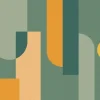 Pamono 18 Composition Green Wallpaper by Officinarkitettura> Decorative Objects