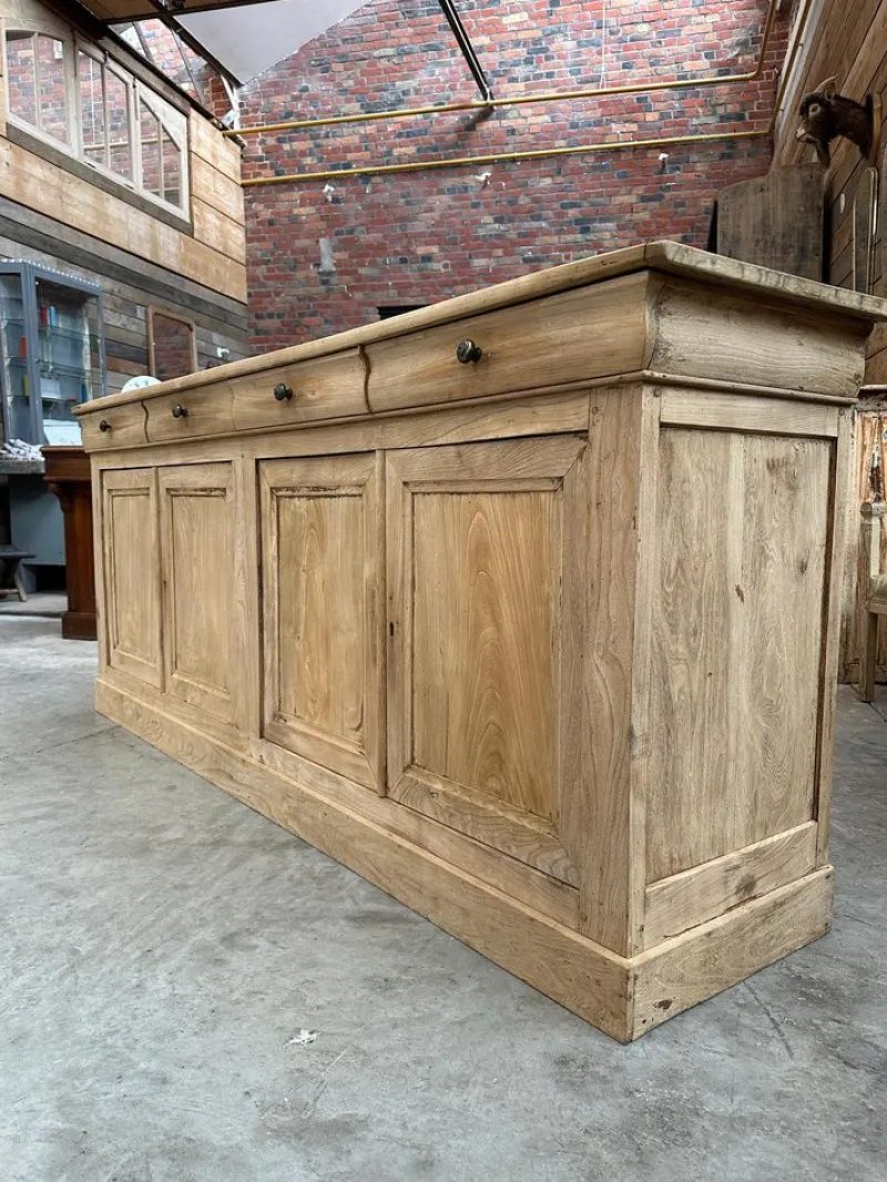 Pamono 4 Door Elm Sideboard, 19th Century> Sideboards & Buffets