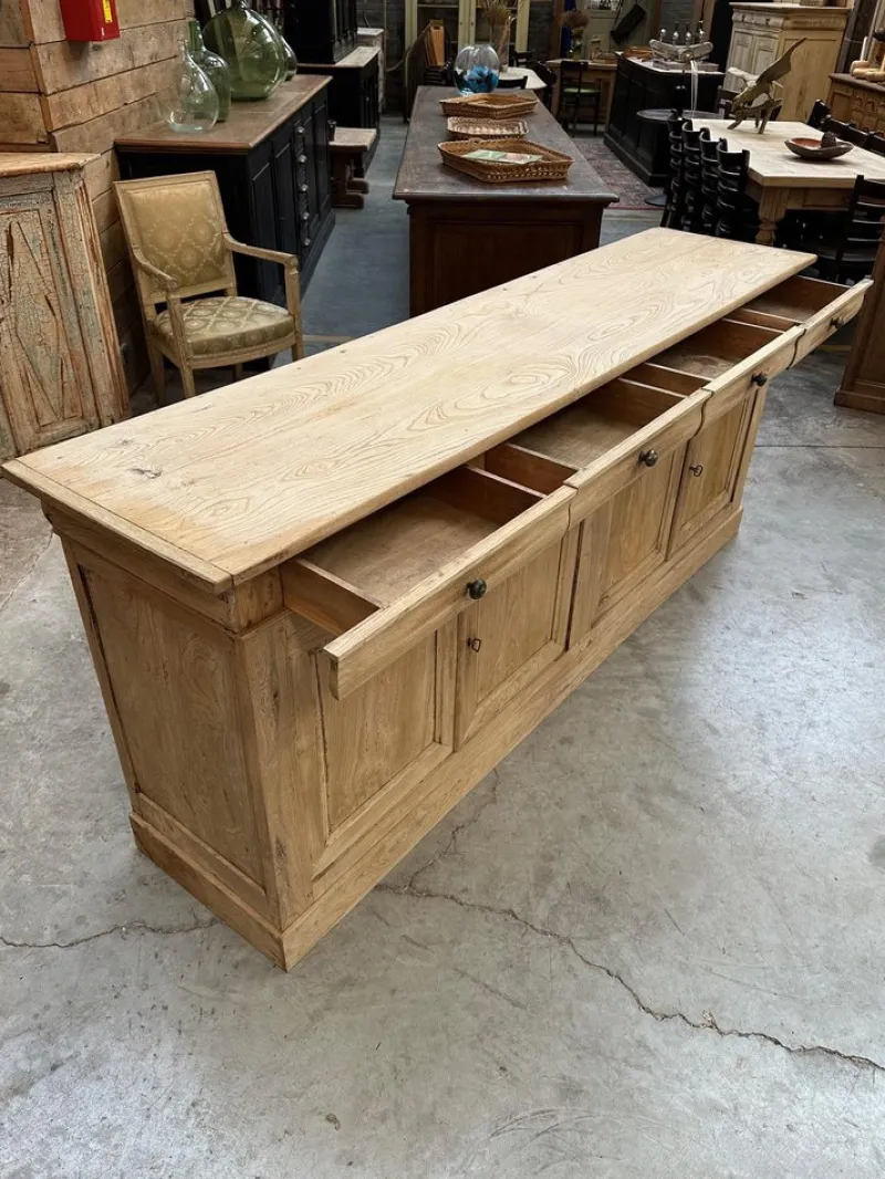 Pamono 4 Door Elm Sideboard, 19th Century> Sideboards & Buffets