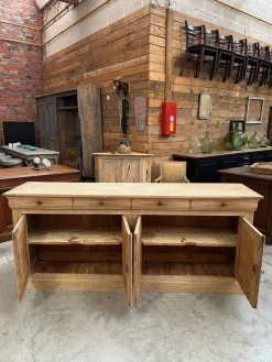 Pamono 4 Door Elm Sideboard, 19th Century><noscript><img width=