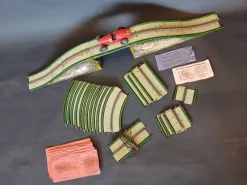 Pamono 13301 G/3 Race Track with Red No. 5 Racing Car from Märklin, 1930s><noscript><img width=