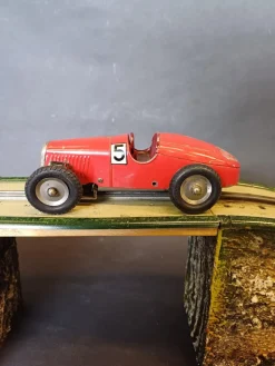 Pamono 13301 G/3 Race Track with Red No. 5 Racing Car from Märklin, 1930s><noscript><img width=