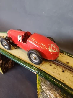 Pamono 13301 G/3 Race Track with Red No. 5 Racing Car from Märklin, 1930s><noscript><img width=