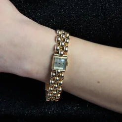 Pamono 18 Karat French Yellow Gold Ladys Watch, 1960s><noscript><img width=