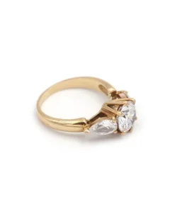 Pamono 18 Karat Gold and Diamond Engagement Ring><noscript><img width=
