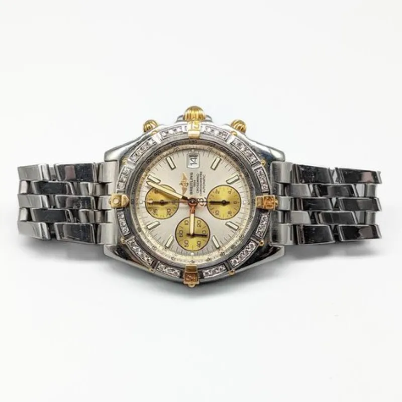 Online Pamono 18 Karat Gold Crosswind Watch with Diamonds from Breitling