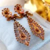 Clearance Pamono 18 Karat Gold Earrings in the Shape of an Olive Leaf, Set of 2