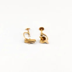 Pamono 18 Karat Gold Earrings, Set of 2> Earrings
