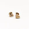 New Pamono 14 Karat Gold Earrings with Stones, Set of 2
