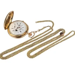 Pamono 14 Karat Gold Pocket Watch with Repeater from Reyem Frères Locle, Switzerland, 1900s><noscript><img width=