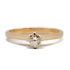 Pamono 18 Karat Gold Ring with White Stone> Rings