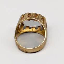 Pamono 18 Karat Gold Ring with White Stone><noscript><img width=