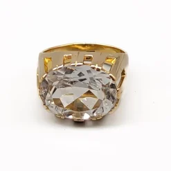 Pamono 18 Karat Gold Ring with White Stone><noscript><img width=