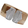 Online Pamono 18 Karat Rose Gold and White Gold Tubogas Bracelet with Diamonds