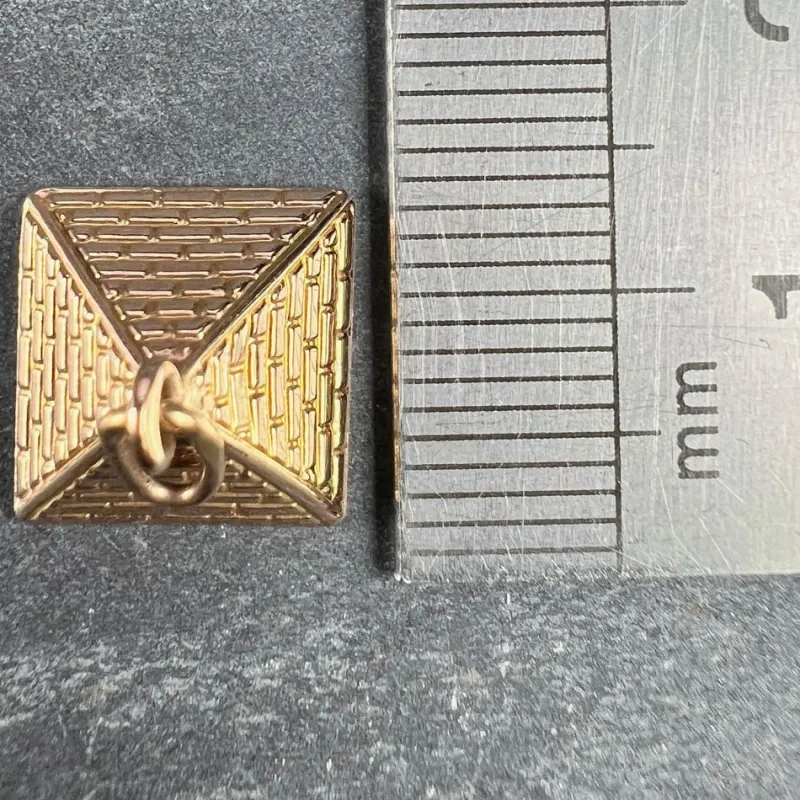 New Pamono 18 Karat Rose Gold Egyptian Pyramid Charm Pendant, 1950s