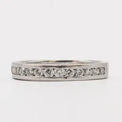 Pamono 18 Karat White Gold Alliance Ring with Diamonds> Rings