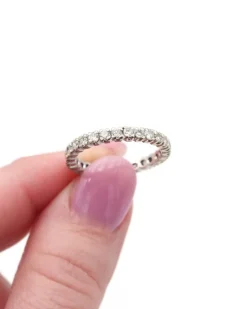Online Pamono 18 Karat White Gold and Diamond Eternity Ring