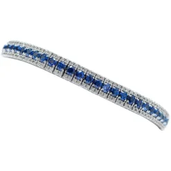 Pamono 18 Karat White Gold Bracelet with Sapphires and Diamonds> Bracelets