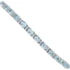 Outlet Pamono 18 Karat White Gold Bracelet with Aquamarine Colour Topazes and Diamonds