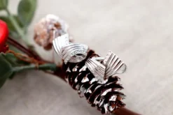 Pamono 18 Karat White Gold Earrings with Reliefs and Diamonds, Set of 2><noscript><img width=