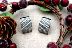 Pamono 18 Karat White Gold Earrings with Diamonds and Omega Clasps, Set of 2> Earrings