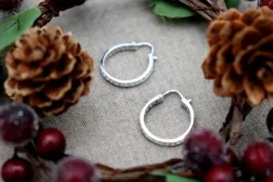 Pamono 18 Karat White Gold Earrings with Brilliant-Cut Zirconias, Set of 2> Earrings