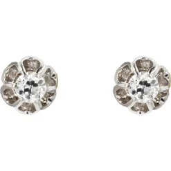 Pamono 18 Karat White Gold Earrings, 1920s, Set of 2> Earrings