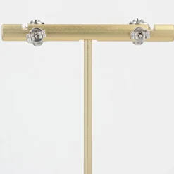 Pamono 18 Karat White Gold Earrings, 1920s, Set of 2><noscript><img width=