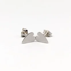 Pamono 18 Karat White Gold Heart Earrings, Set of 2> Earrings