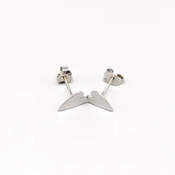 Pamono 18 Karat White Gold Heart Earrings, Set of 2> Earrings