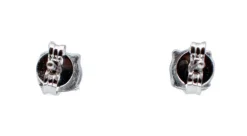 Hot Pamono 18 Karat White Gold Stud Earrings with White Diamonds, Set of 2