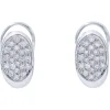 New Pamono 18 Karat White Gold Stud Earrings with Diamonds, Set of 2
