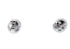 Clearance Pamono 18 Karat White Gold Stud Earrings with Rubies and Diamonds, Set of 2