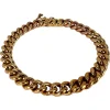 Pamono 18 Karat Yellow and Rose Gold Curb Link Bracelet, 1890s> Bracelets