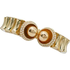 Clearance Pamono 18 Karat Yellow Gold Bracelet with Diamonds
