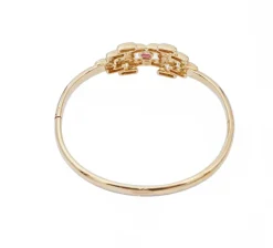 New Pamono 18 Karat Yellow Gold Bracelet with Ruby and Diamonds