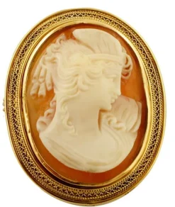 Clearance Pamono 18 Karat Yellow Gold Cameo Brooch