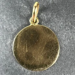 Pamono 18 Karat Yellow Gold Cancer Zodiac Charm Medal Pendant, 1950s><noscript><img width=