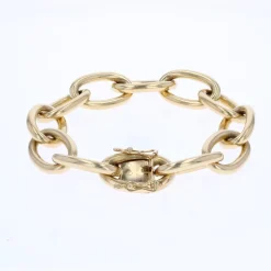 Pamono 18 Karat Yellow Gold Convict Mesh Bracelet, 1960s><noscript><img width=