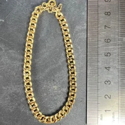 Pamono 18 Karat Yellow Gold Curb Link Chain Bracelet, 1950s><noscript><img width=