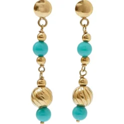 Pamono 18 Karat Yellow Gold Earrings with Stones, Set of 2> Earrings