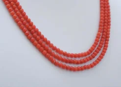 Pamono 18 Karat Yellow Gold Multi-Strands Necklace with Coral> Necklaces