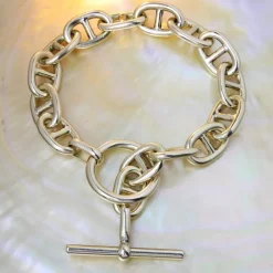 Pamono 18 Karat Yellow Gold Navy Mesh Bracelet, 1960s><noscript><img width=